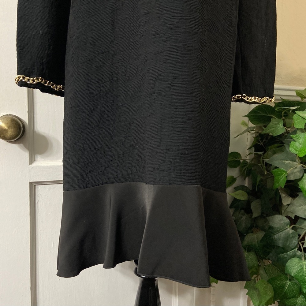 Zara Basic Collection Black Ruffled Hem Chain Cuf… - image 6